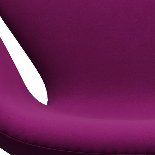 Fritz Hansen Swan Lounge Chair, Satin Brushed Aluminium/Comfort Violet Light