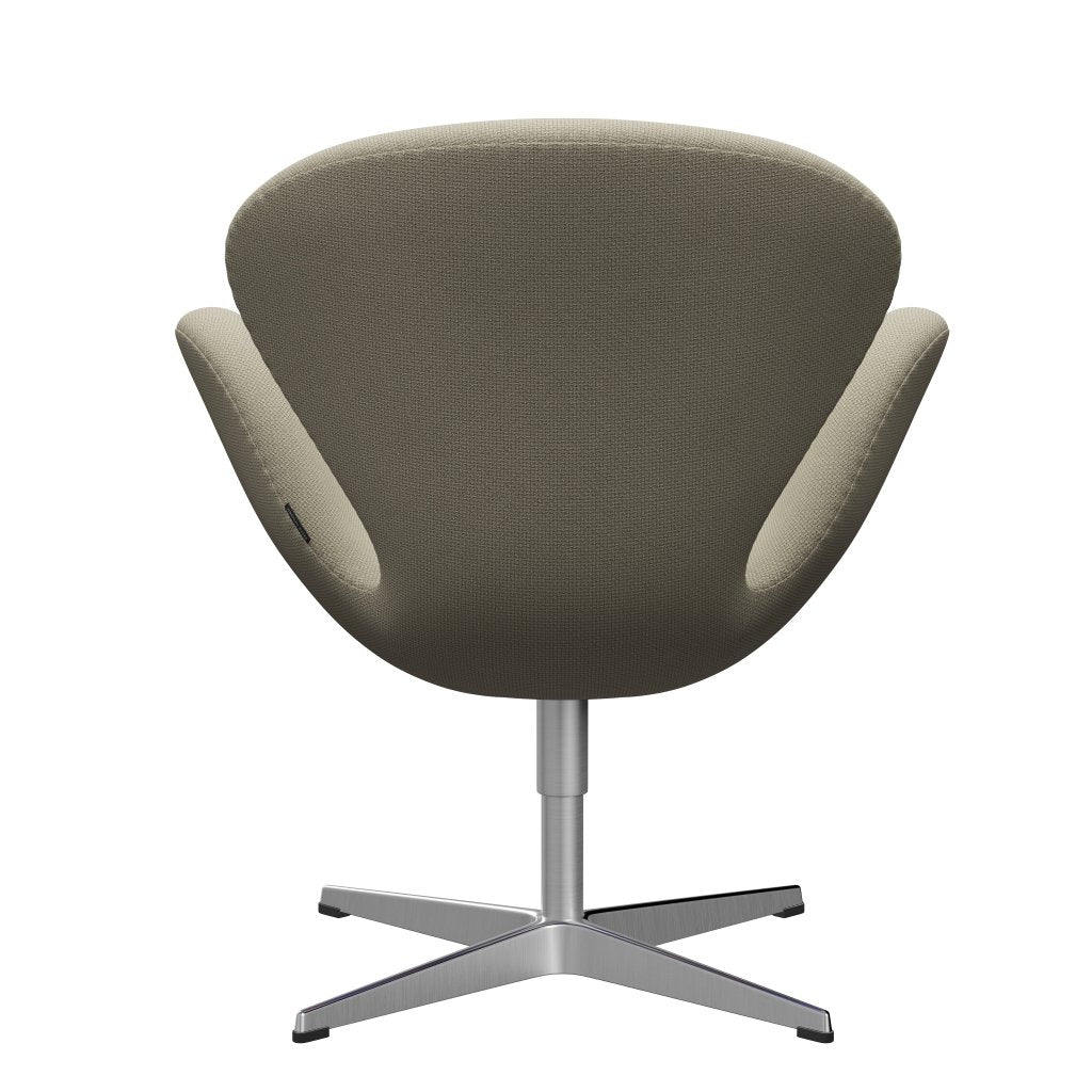 Fritz Hansen Swan Lounge Chair, Satin Brushed Aluminium/Diablo Sand