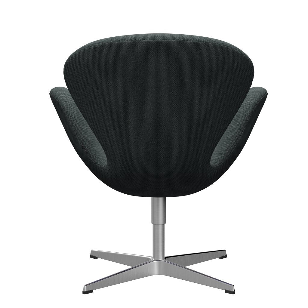 Fritz Hansen Swan Lounge Chair, Satin Brushed Aluminium/Diablo Steel Grey