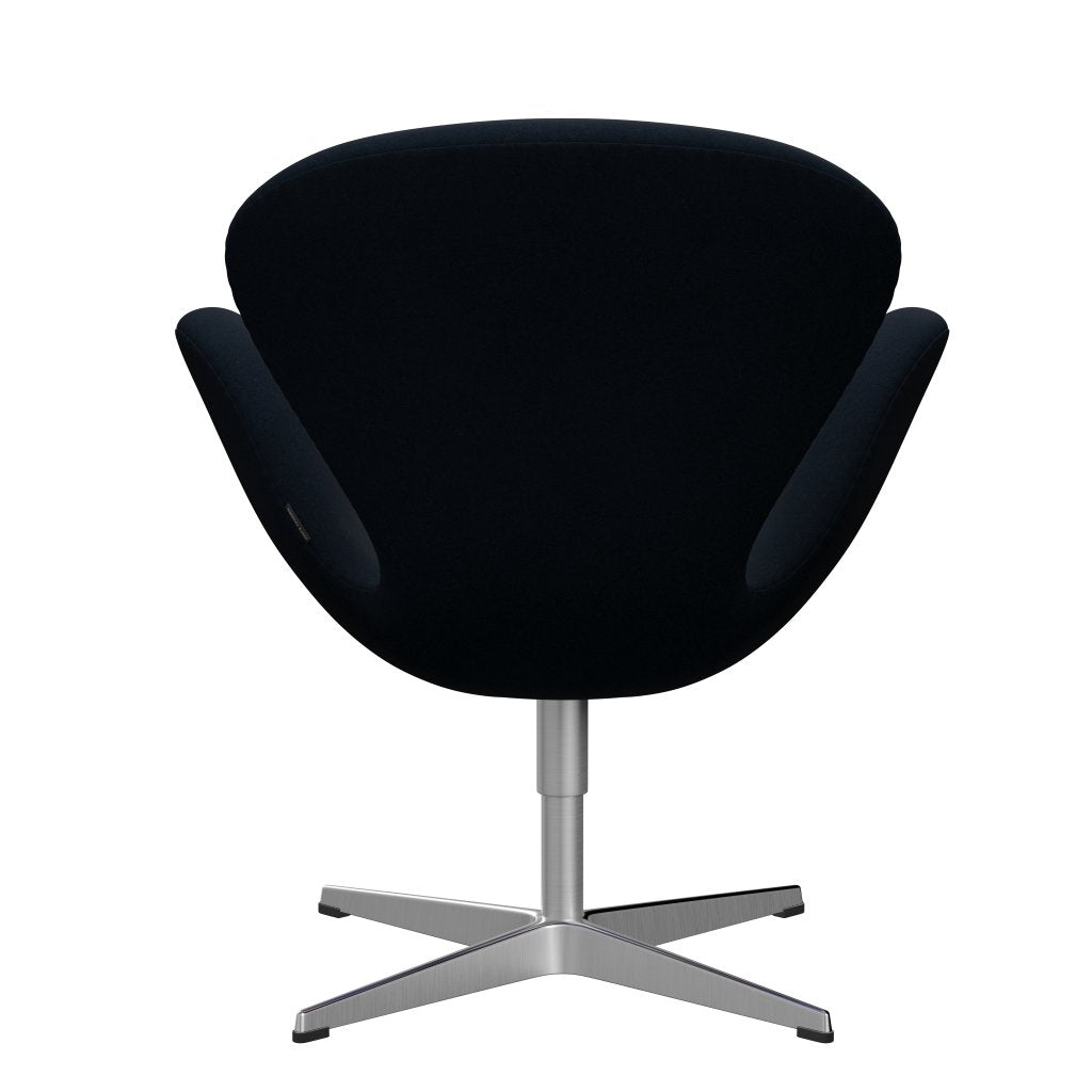 Fritz Hansen Swan Lounge, satynowy szczotkowany aluminium/Divina Dark Blue