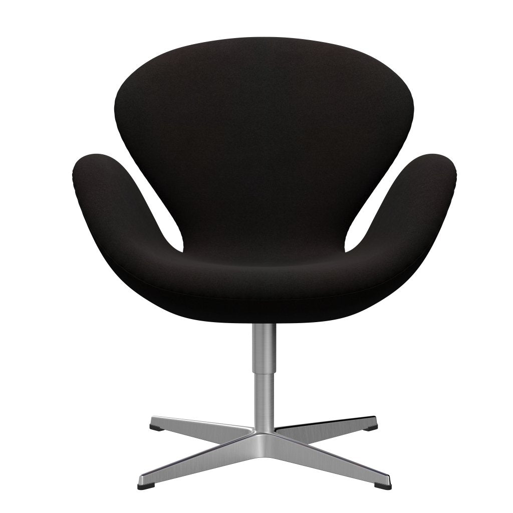 Fritz Hansen Swan Frea, satynowy szczotkowany aluminium/Divina Dark Brown (384)