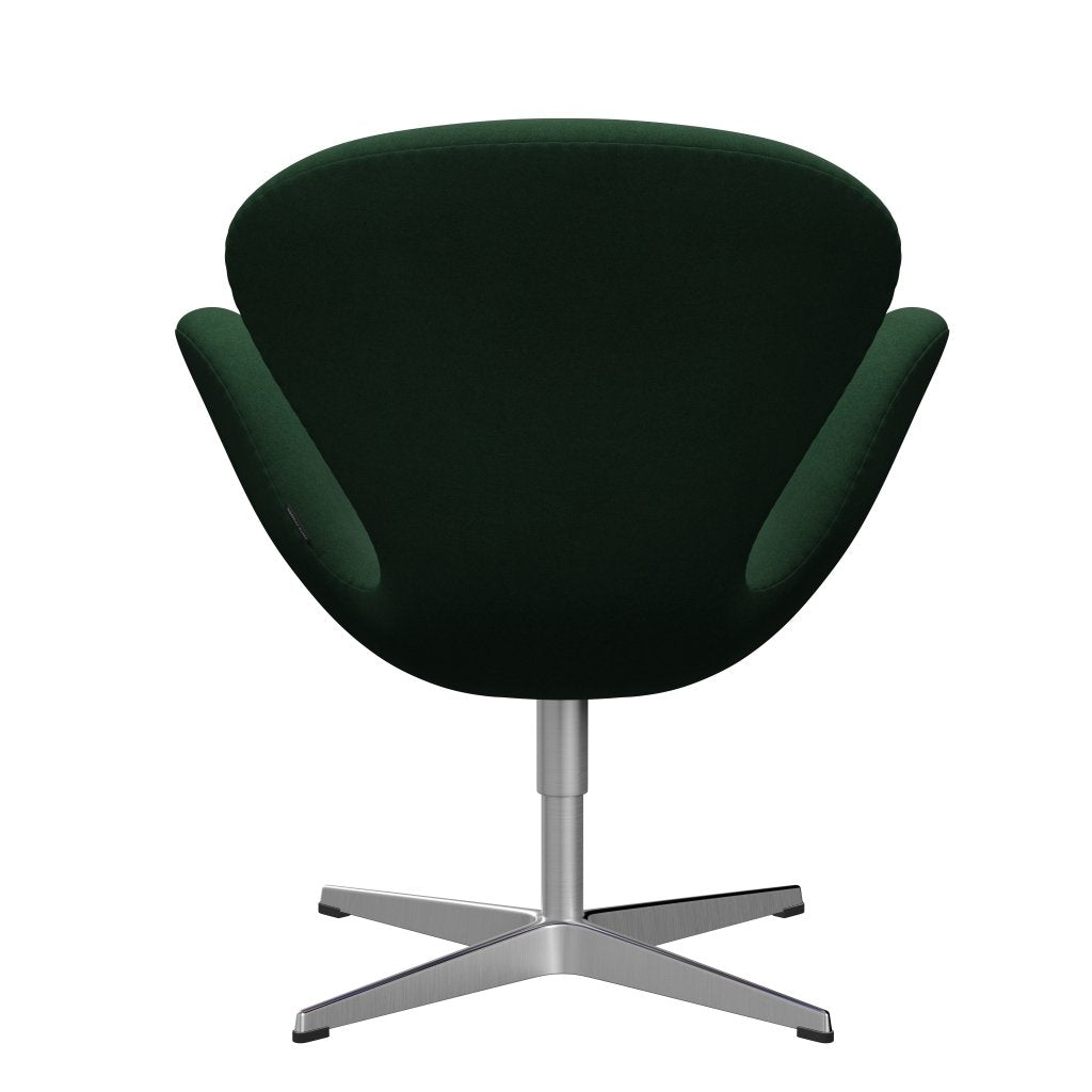 Fritz Hansen Swan Lounge, satynowe szczotkowane aluminium/Divina Dark Green (876)