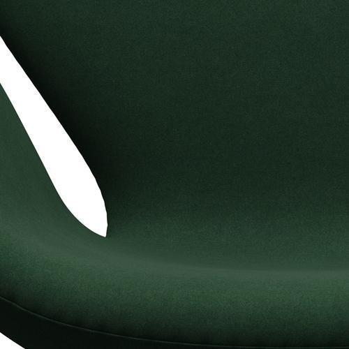 Fritz Hansen Swan Lounge, satynowe szczotkowane aluminium/Divina Dark Green (876)