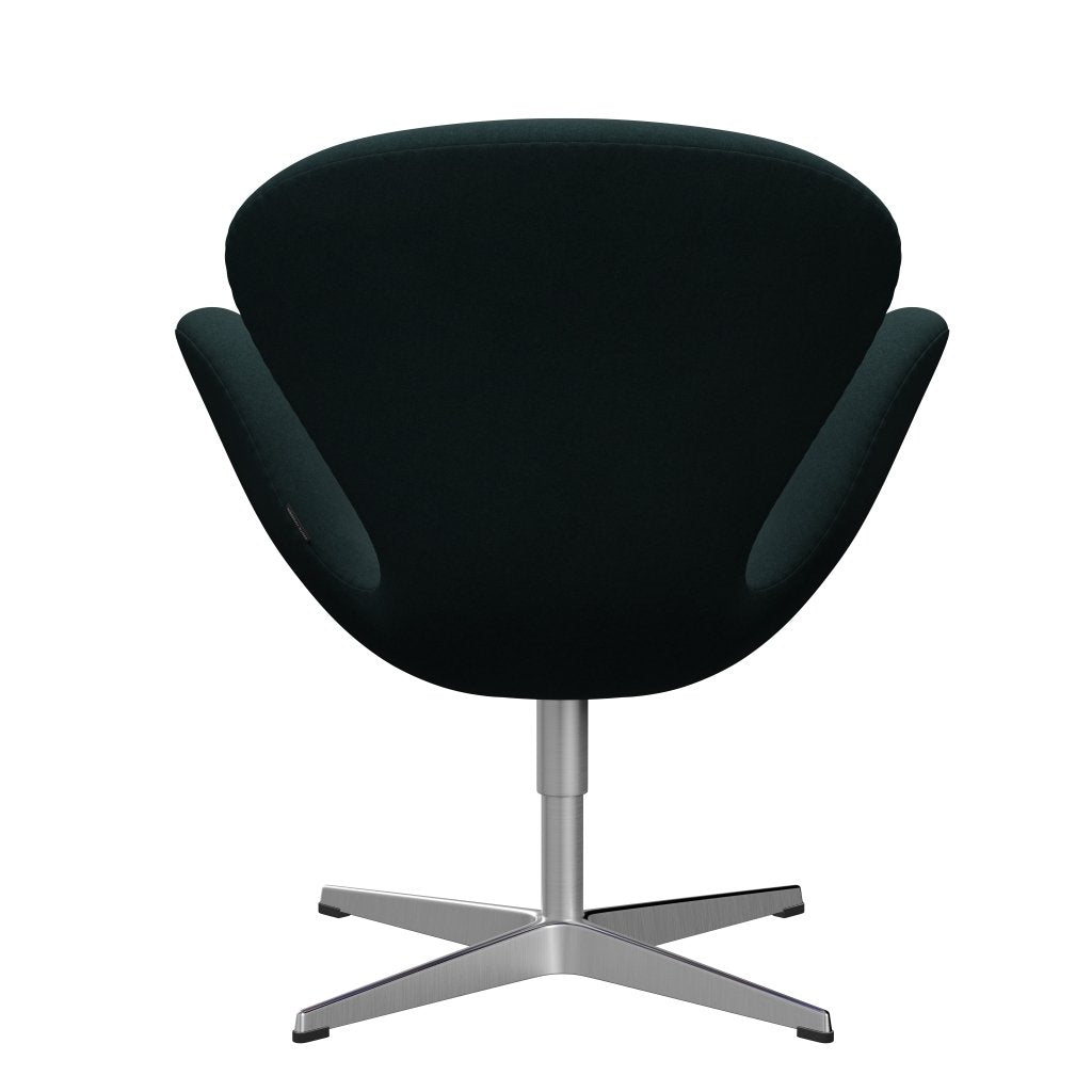 Fritz Hansen Swan Lounge, satynowe szczotkowane aluminium/Divina Dark Green (886)