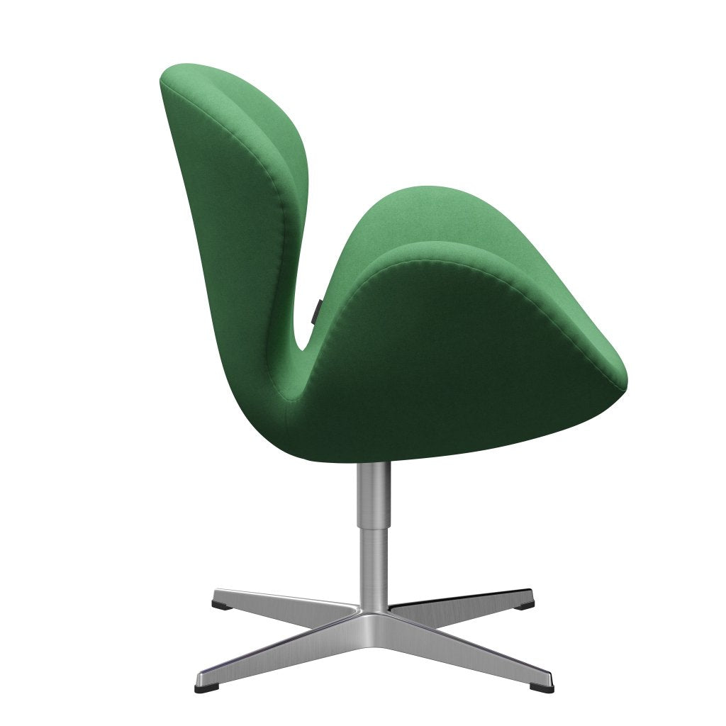 Fritz Hansen Swan Lounge, satynowy szczotkowany aluminium/divina Green