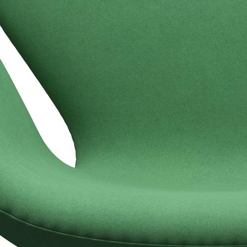 Fritz Hansen Swan Lounge, satynowy szczotkowany aluminium/divina Green