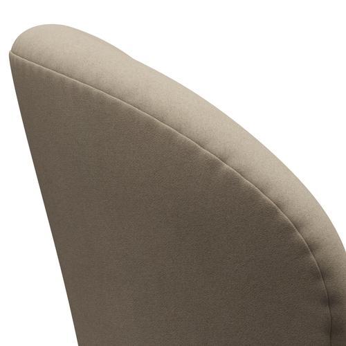 Fritz Hansen Swan Sallo -Lounge, satynowy szczotkowane aluminium/divina Light Beige