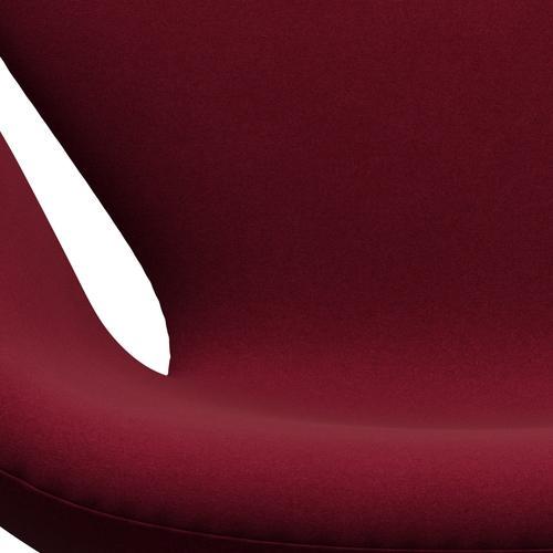 Fritz Hansen Swan Lounge Chair, Satin Brushed Aluminium/Divina Light Aubergine