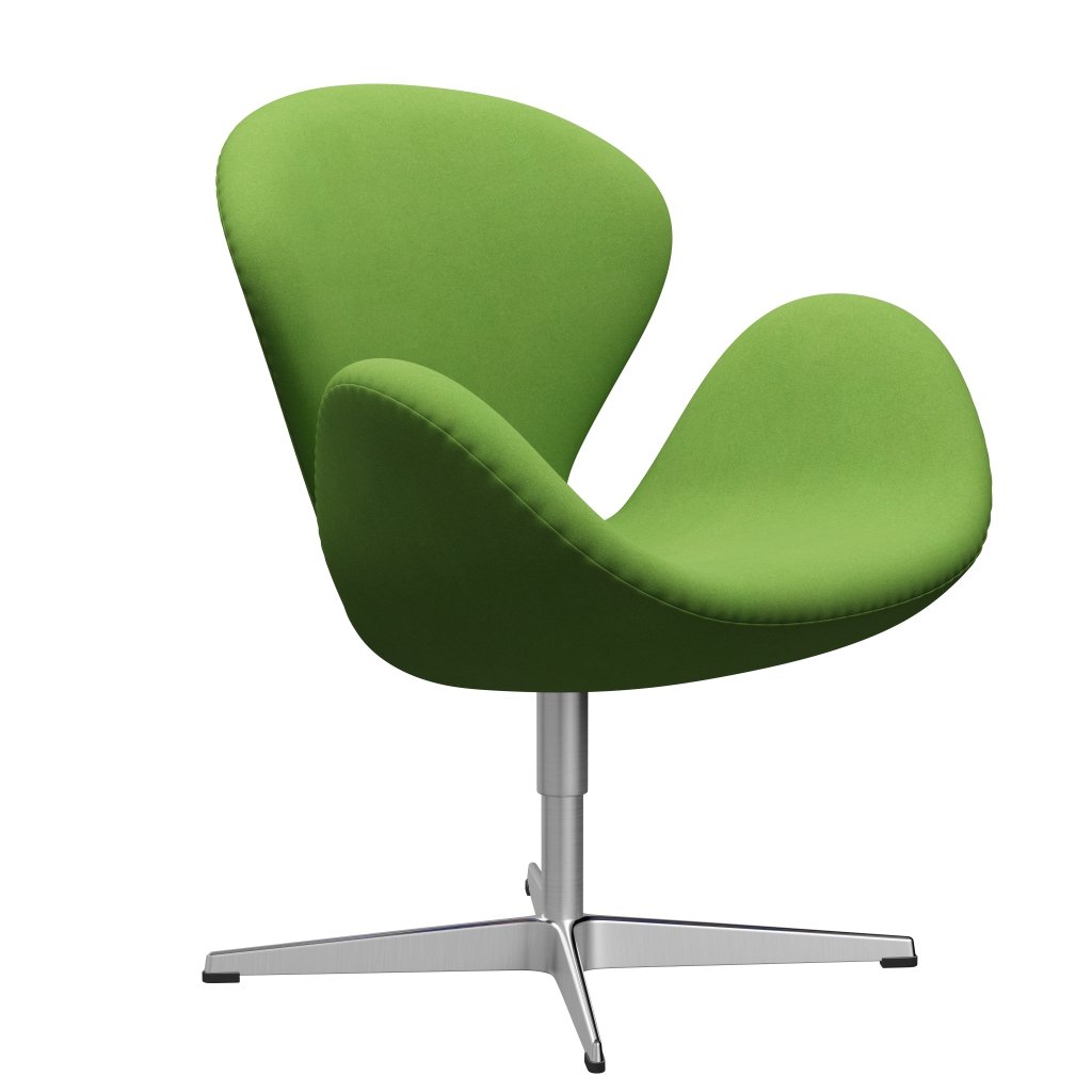 Fritz Hansen Swan Frea, satynowe szczotkowane aluminium/divina Lime Light