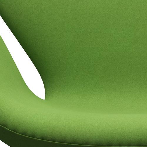 Fritz Hansen Swan Lounge Chair, Satin Brushed Aluminium/Divina Lime Light