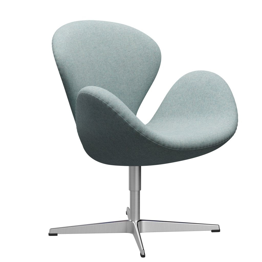 Fritz Hansen Swan Sallo -Lounge, satynowy szczotkowany aluminium/Divina Mint