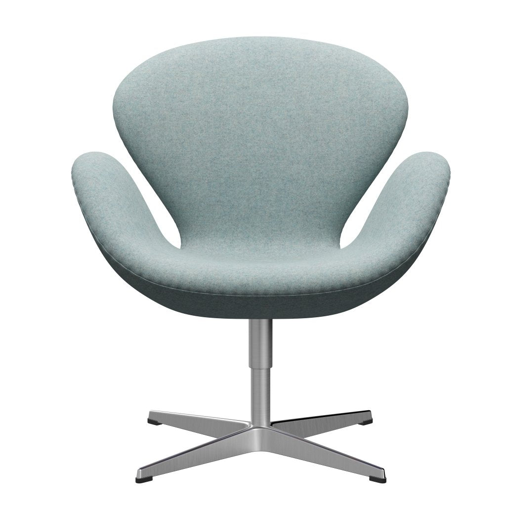 Fritz Hansen Swan Sallo -Lounge, satynowy szczotkowany aluminium/Divina Mint