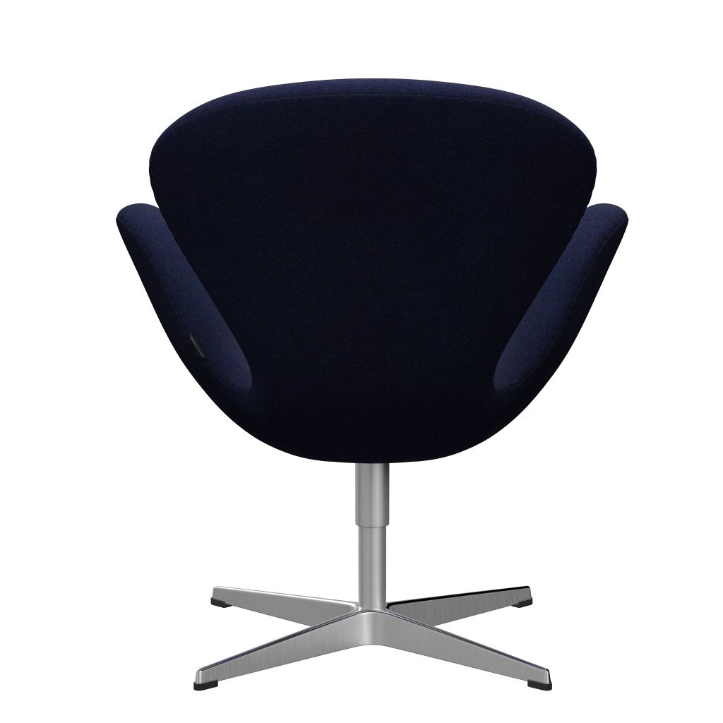 Fritz Hansen Swan Sallo -Lounge, satynowy szczotkowany aluminium/divina MD Midnight Blue