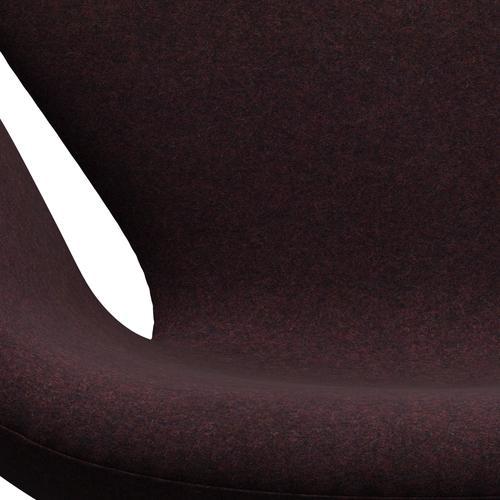 FRITZ HANSEN SWAN SALOUNGE, SATING SZANOWANY Aluminium/Divina MD Wine Red