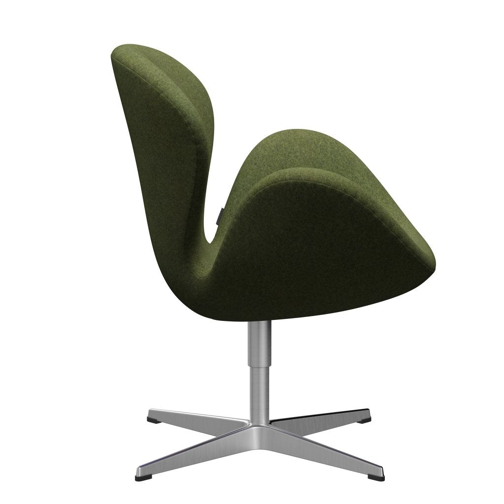 Fritz Hansen Swan Lounge, satynowy szczotkowany aluminium/divina md Wintergreen