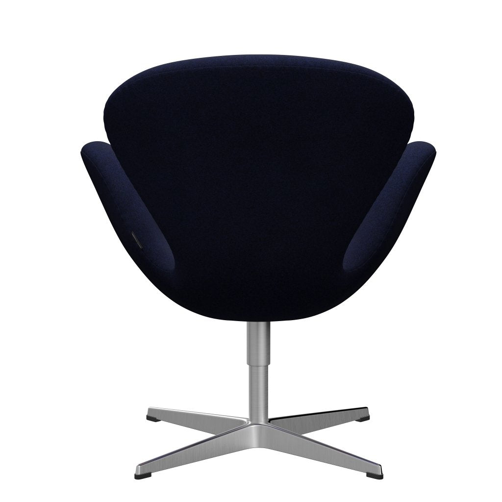 Fritz Hansen Swan Sallo -Lounge, satynowy szczotkowany aluminium/divina Melange Dark Blue