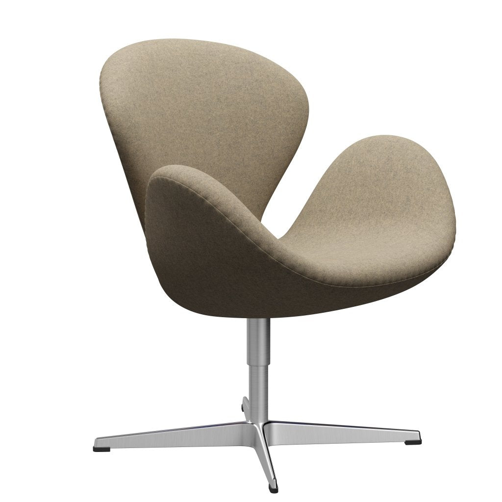 Fritz Hansen Swan Frea, satynowy szczotkowany aluminium/divina Melange Grey Sand