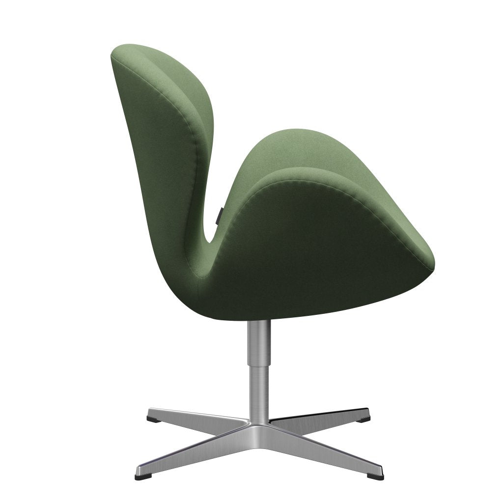 Fritz Hansen Swan Frea, satynowy szczotkowany aluminium/divina Olive Green