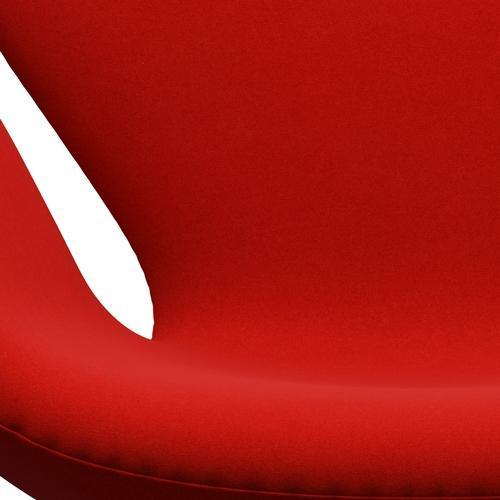 Fritz Hansen Swan Lounge, satynowy szczotkowany aluminium/Divina Red (562)