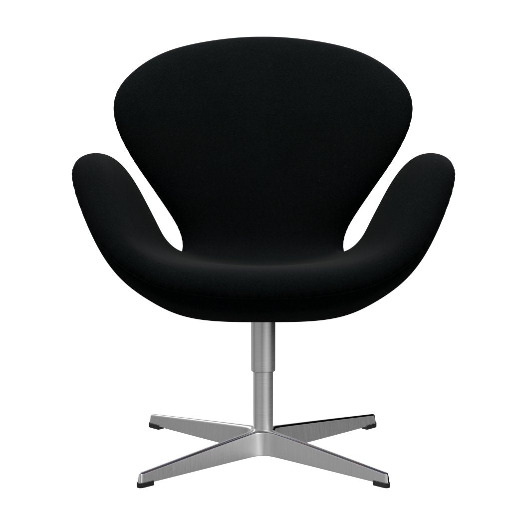 Fritz Hansen Swan Lounge, satynowy szczotkowany aluminium/Divina Black