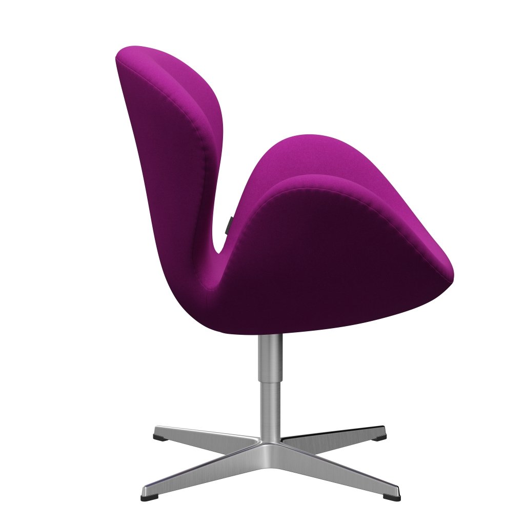 Fritz Hansen Swan Lounge, satynowy szczotkowany aluminium/divina Violet (666)