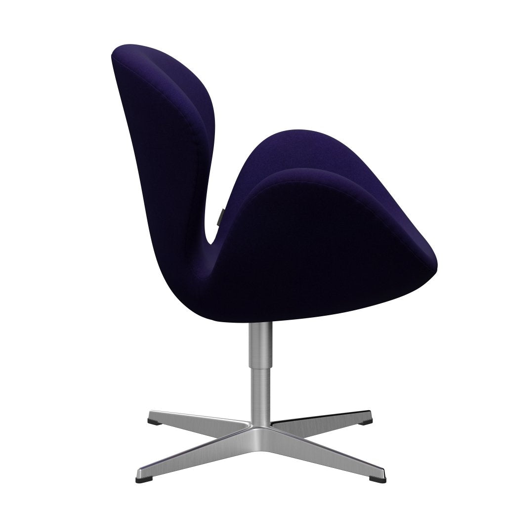 Fritz Hansen Swan Lounge, satynowe szczotkowane aluminium/Divina Violet Dark (692)