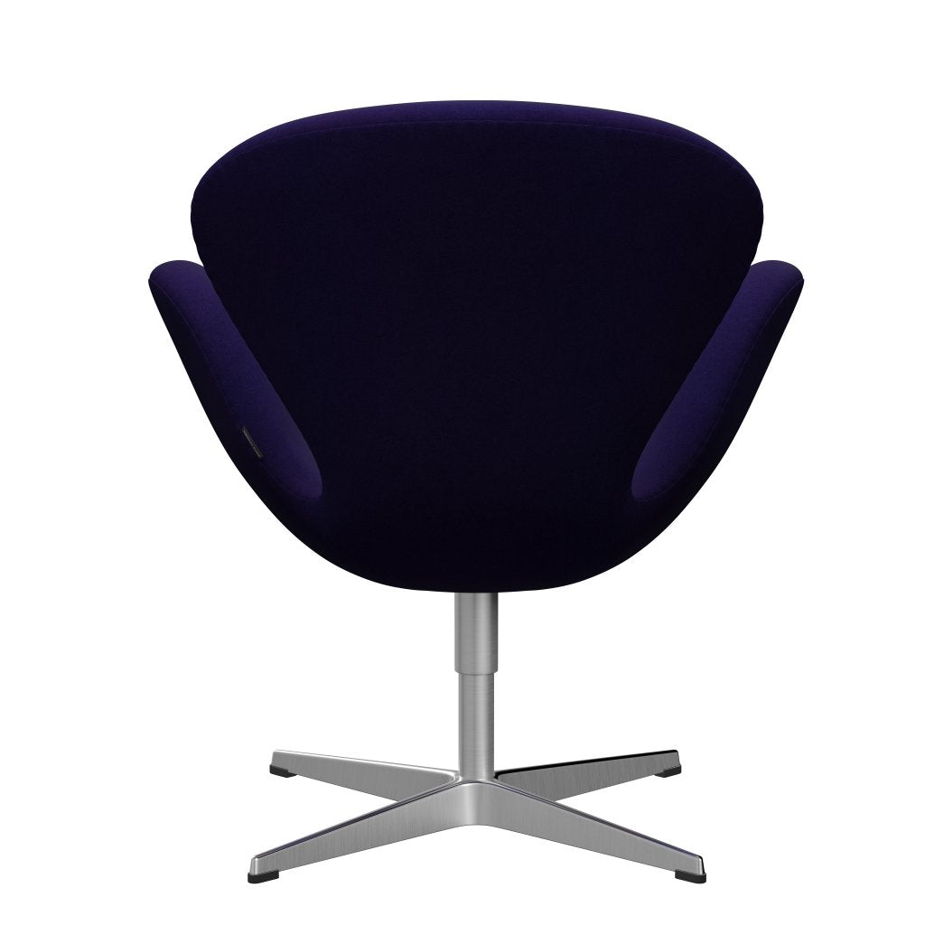 Fritz Hansen Swan Lounge, satynowe szczotkowane aluminium/Divina Violet Dark (692)