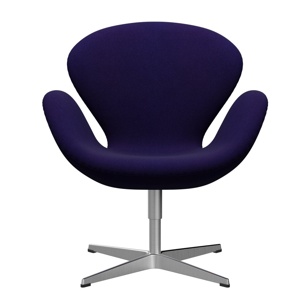 Fritz Hansen Swan Lounge, satynowe szczotkowane aluminium/Divina Violet Dark (692)