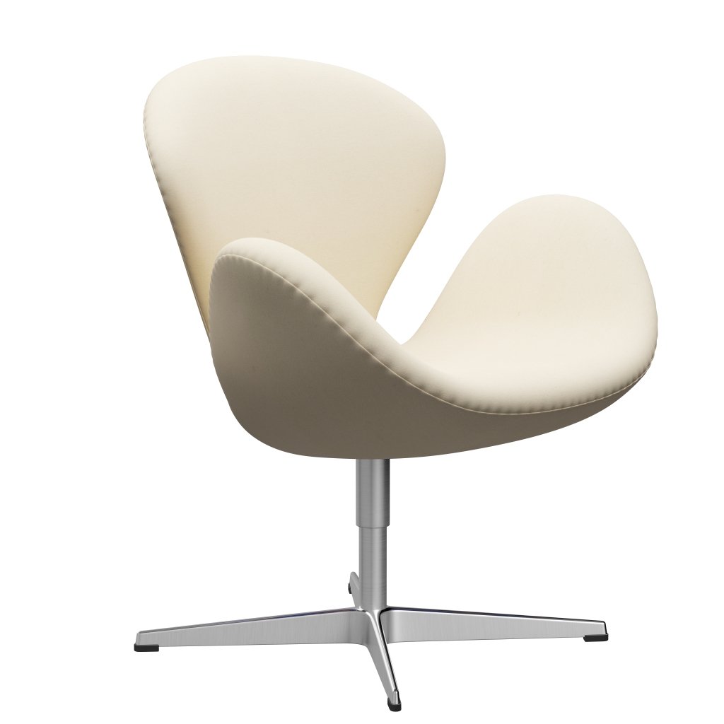 Fritz Hansen Swan Sallo -Lounge, satynowy szczotkowany aluminium/Divina White