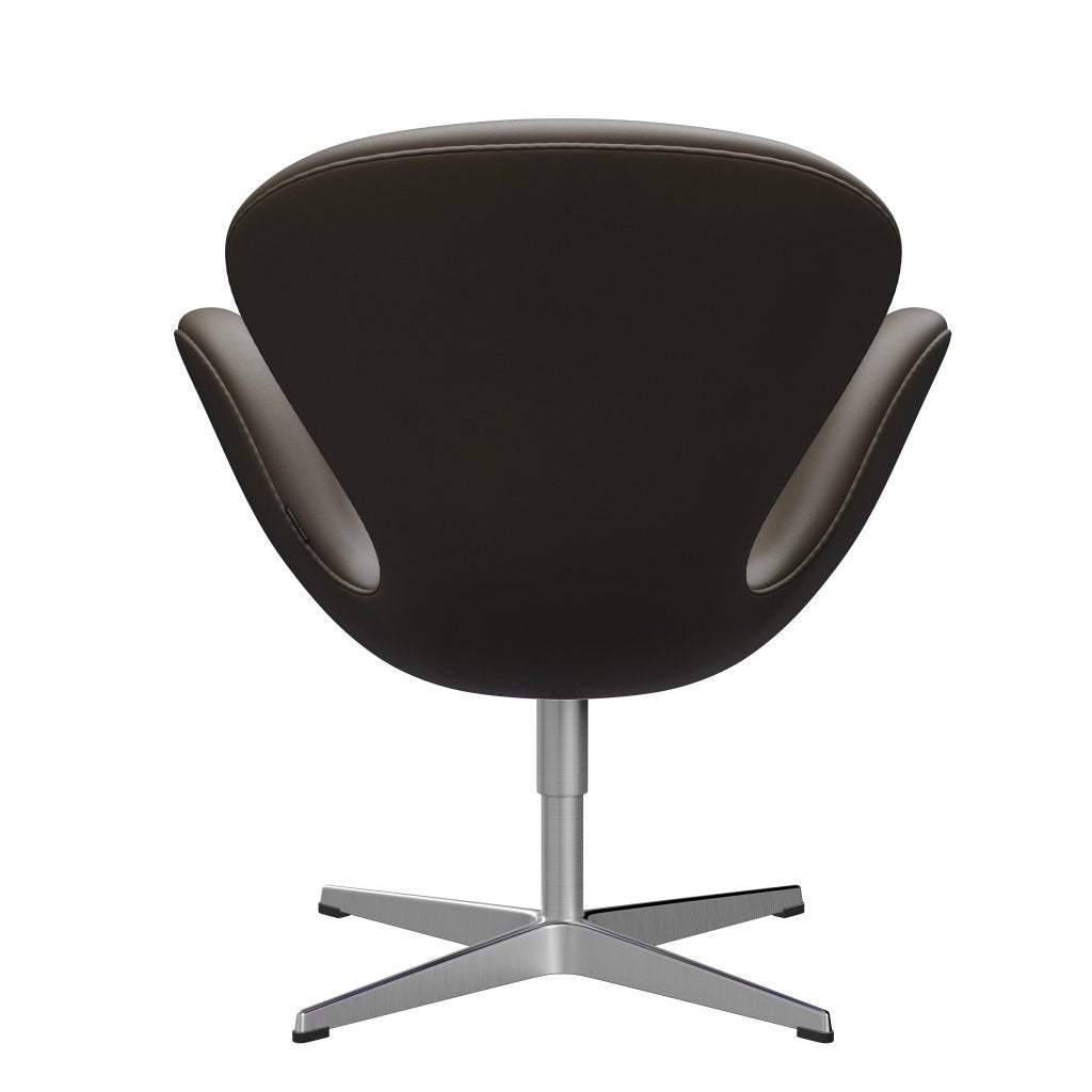 Fritz Hansen Swan Lounge Chair, Satin Brushed Aluminium/Essential Stone