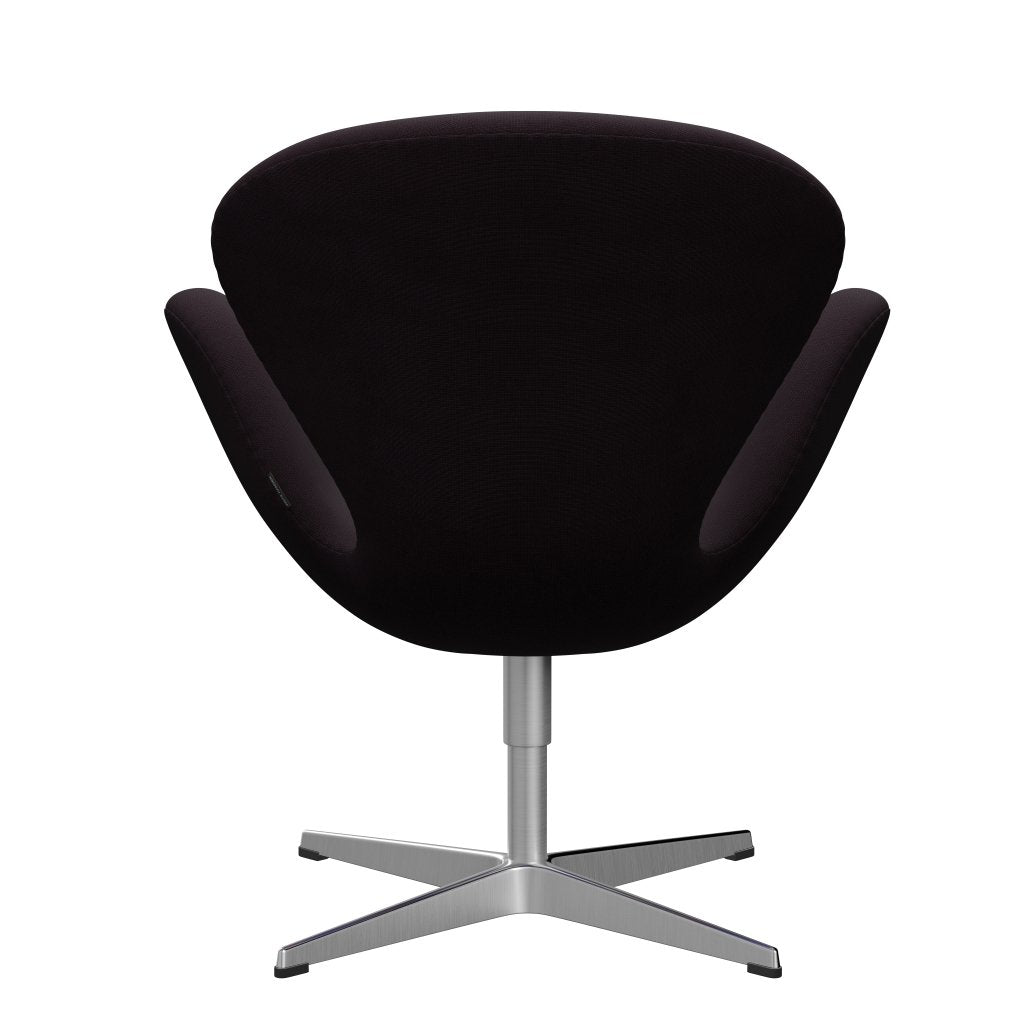 Fritz Hansen Swan Lounge Chair, Satin Brushed Aluminium/Fame Brown (61108)