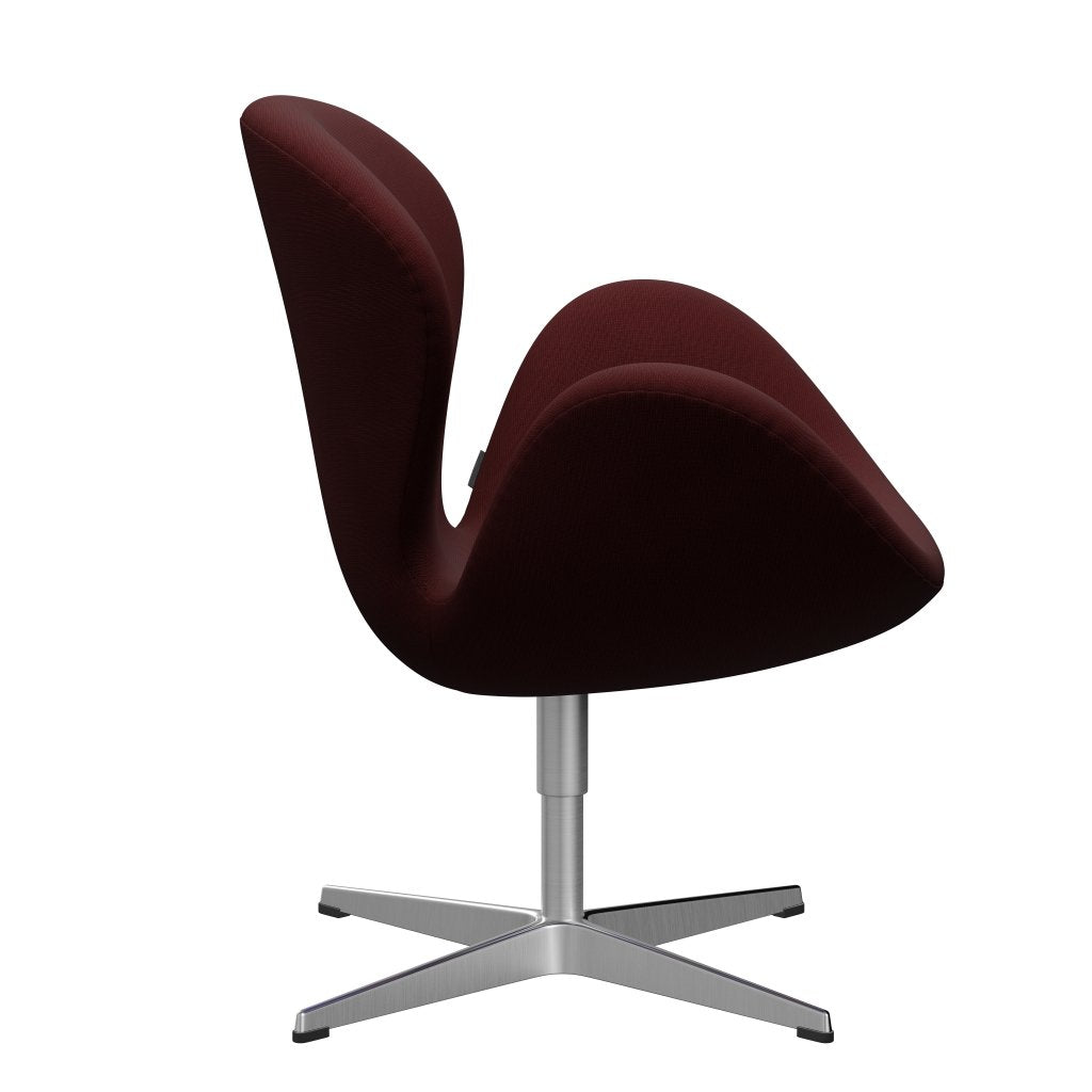 Fritz Hansen Swan Frea, satynowy szczotkowany aluminium/sława ciemna Bordeaux