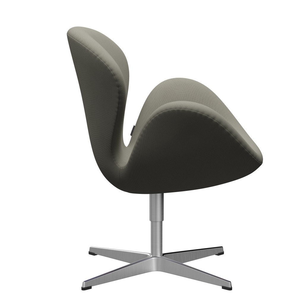 Fritz Hansen Swan Lounge Chair, Satin Brushed Aluminium/Fame Grey (61136)