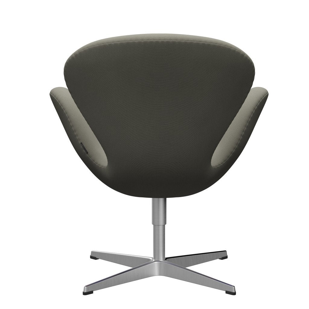 Fritz Hansen Swan Lounge Chair, Satin Brushed Aluminium/Fame Grey (61136)