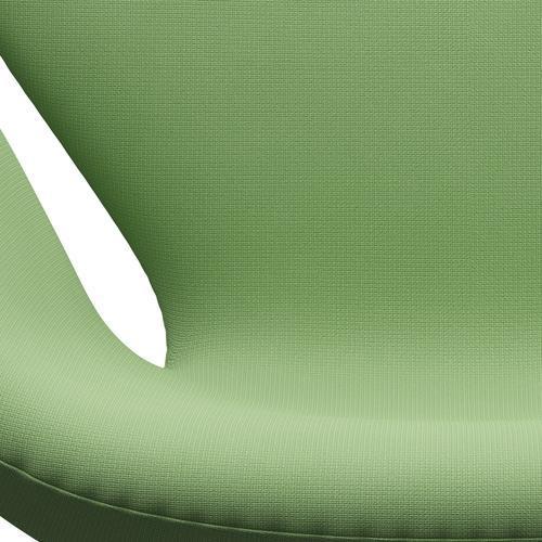 Fritz Hansen Swan Lounge Chair, Satin Brushed Aluminium/Fame Light Green