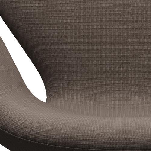 Fritz Hansen Swan Lounge Chair, Satin Brushed Aluminium/Fame Silver Dark