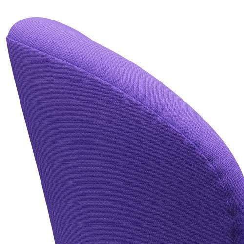 Fritz Hansen Swan Lounge Chair, Satin Brushed Aluminium/Fame Violet Light