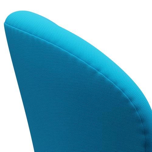 Fritz Hansen Swan Lounge Chair, Satin Brushed Aluminium/Fame Warm Turquoise