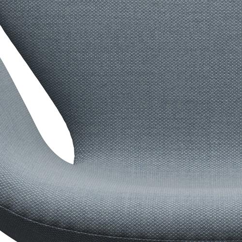 Fritz Hansen Swan Lounge Chair, Satin Brushed Aluminium/Fiord Blue/Grey