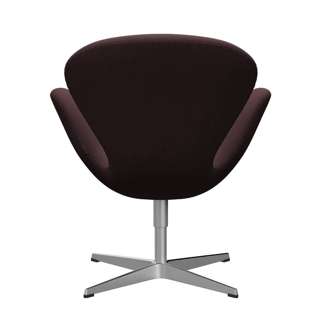 FRITZ HANSEN SWAN SALOUNGE, satynowy szczotkowane aluminium/fiord burgundy