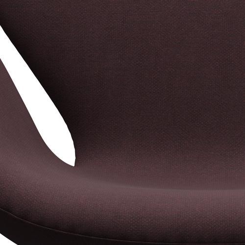 FRITZ HANSEN SWAN SALOUNGE, satynowy szczotkowane aluminium/fiord burgundy