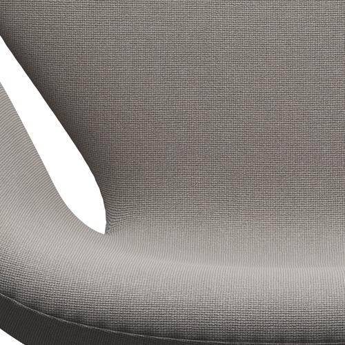 Fritz Hansen Swan Lounge Chair, Satin Brushed Aluminium/Hallingdal Light Grey (113)