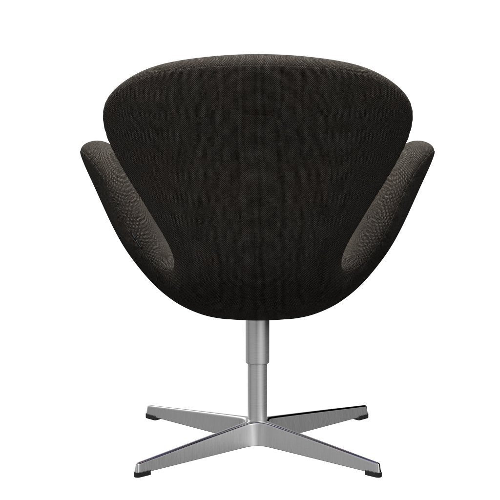 Fritz Hansen Swan Lounge, SatingBrushed Aluminium/Hallingdal Węgiel drzewny