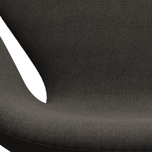 Fritz Hansen Swan Lounge Chair, Satingbrushed Aluminium/Hallingdal Charcoal Light