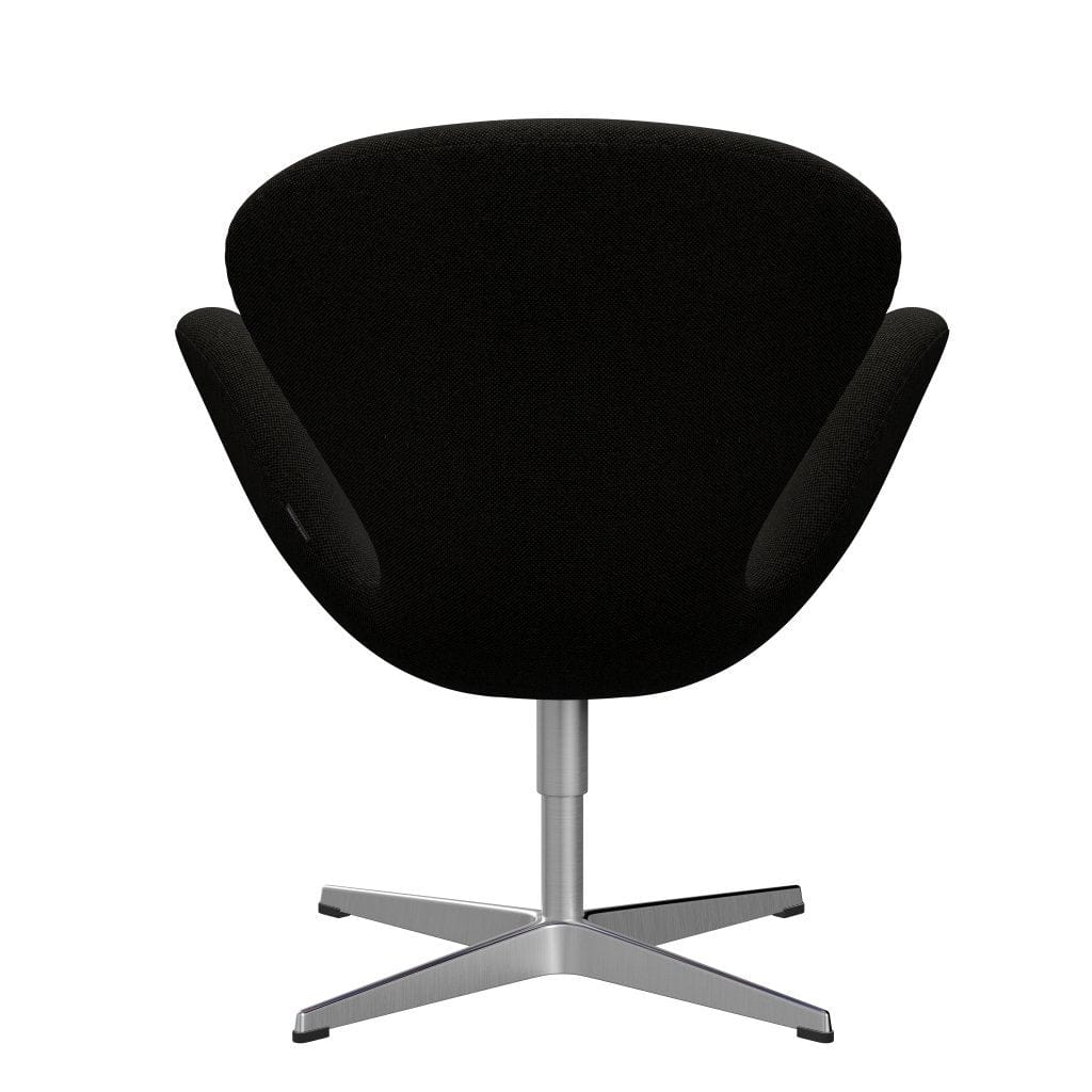 Fritz Hansen Swan Lounge, SatingBrushed Aluminium/Hallingdal Black/Grey (173)