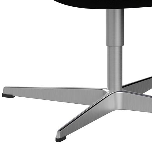 Fritz Hansen Swan Lounge, SatingBrushed Aluminium/Hallingdal Black/Grey (173)