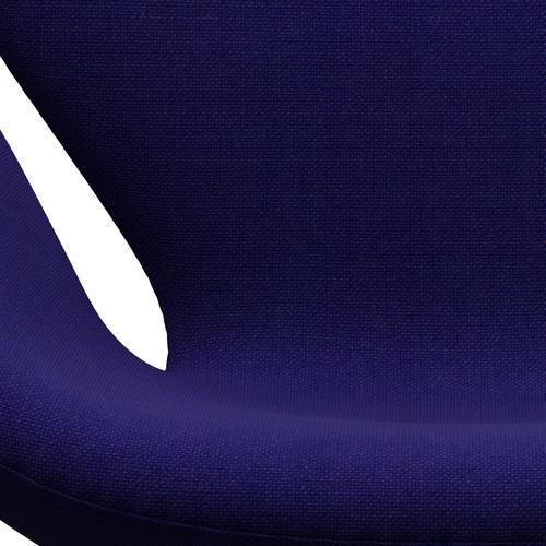 Fritz Hansen Swan Lounge Chair, Satin Brushed Aluminium/Hallingdal Violet Dark