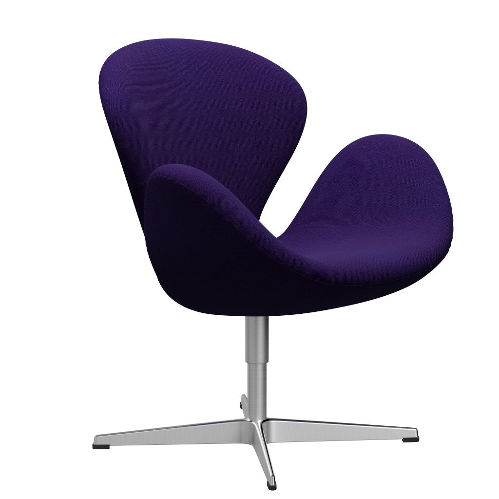 Fritz Hansen Swan Lounge, sating szczotkowany aluminium/hallingdal violet