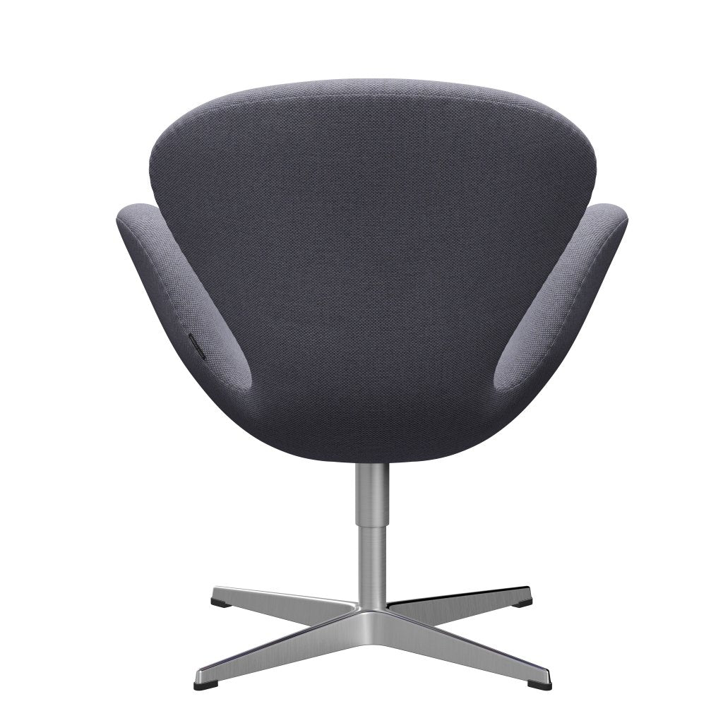 Fritz Hansen Swan Lounge Chair, Satin Brushed Aluminium/Re Wool Lavender/Natural