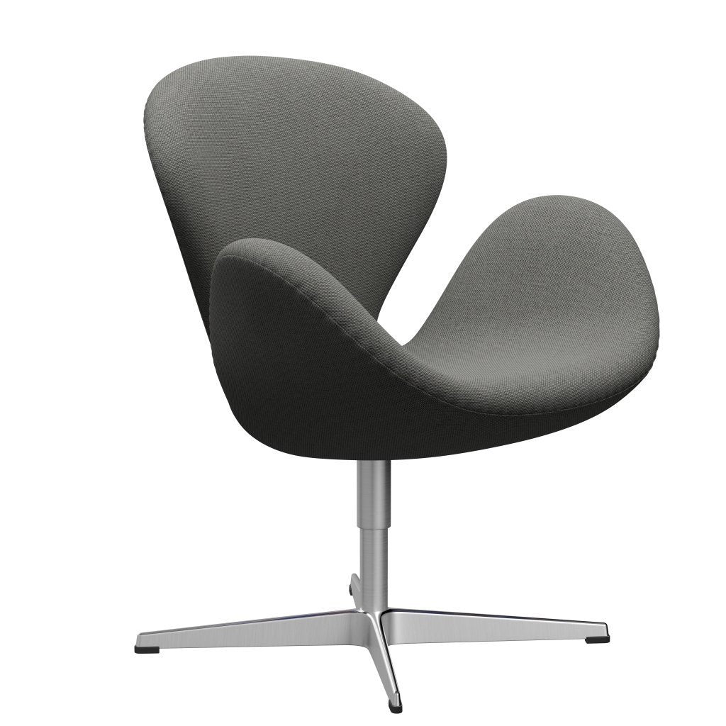 Fritz Hansen Swan Sallo -Lounge, satynowy szczotkowany aluminium/Re Taupe/Natural